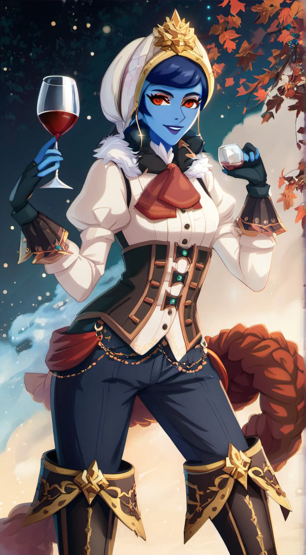 ai character: Queen deltarune  background