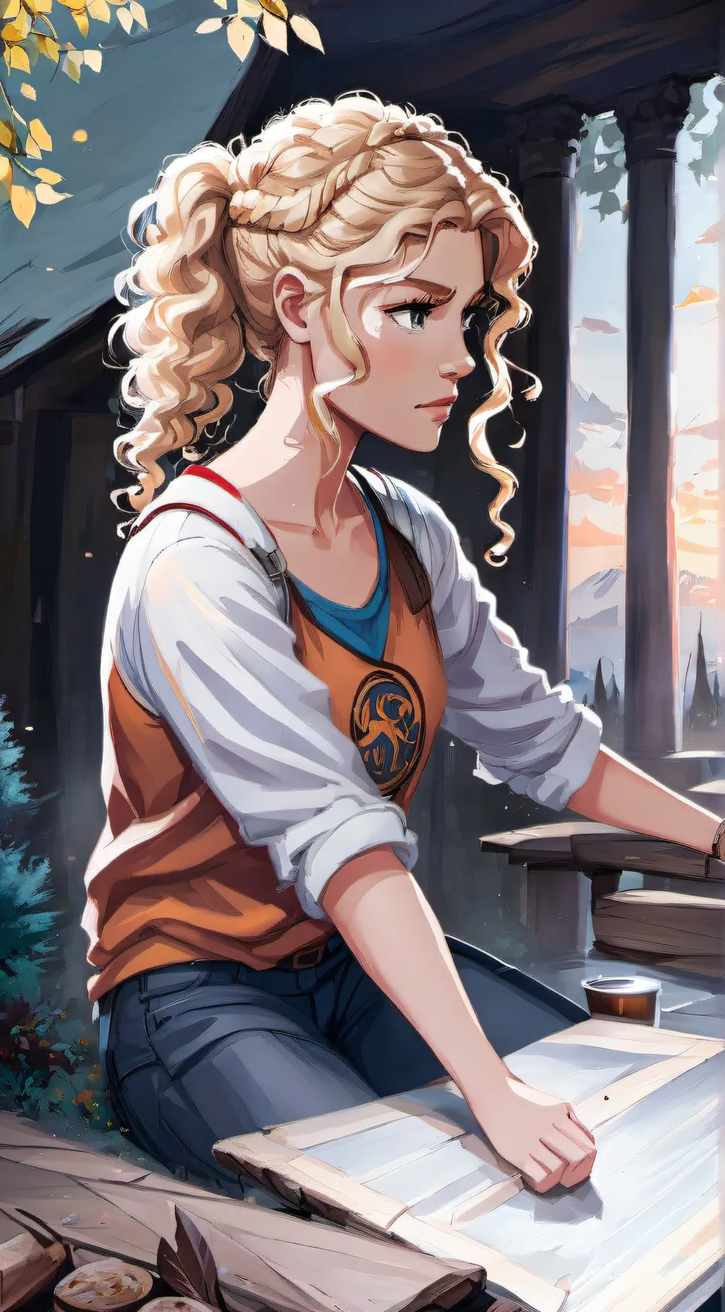 ai character: Annabeth Chase  background