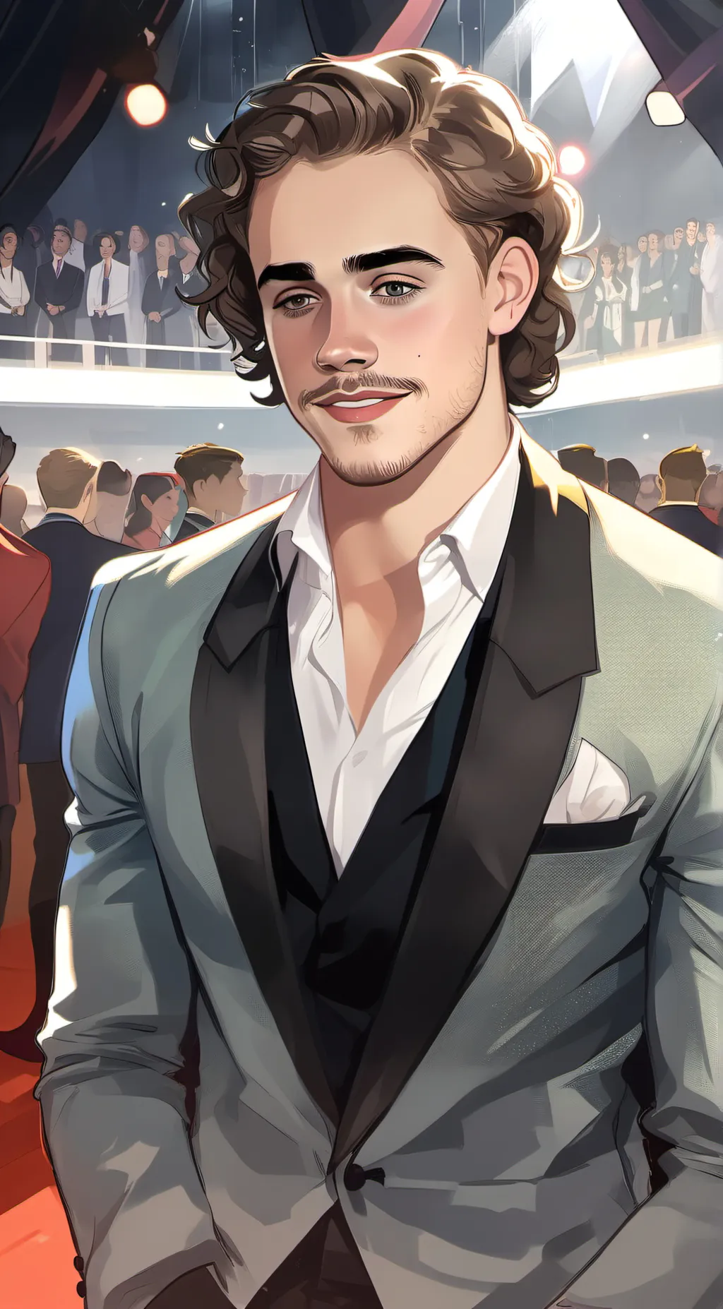 ai character: Dacre Montgomery  background