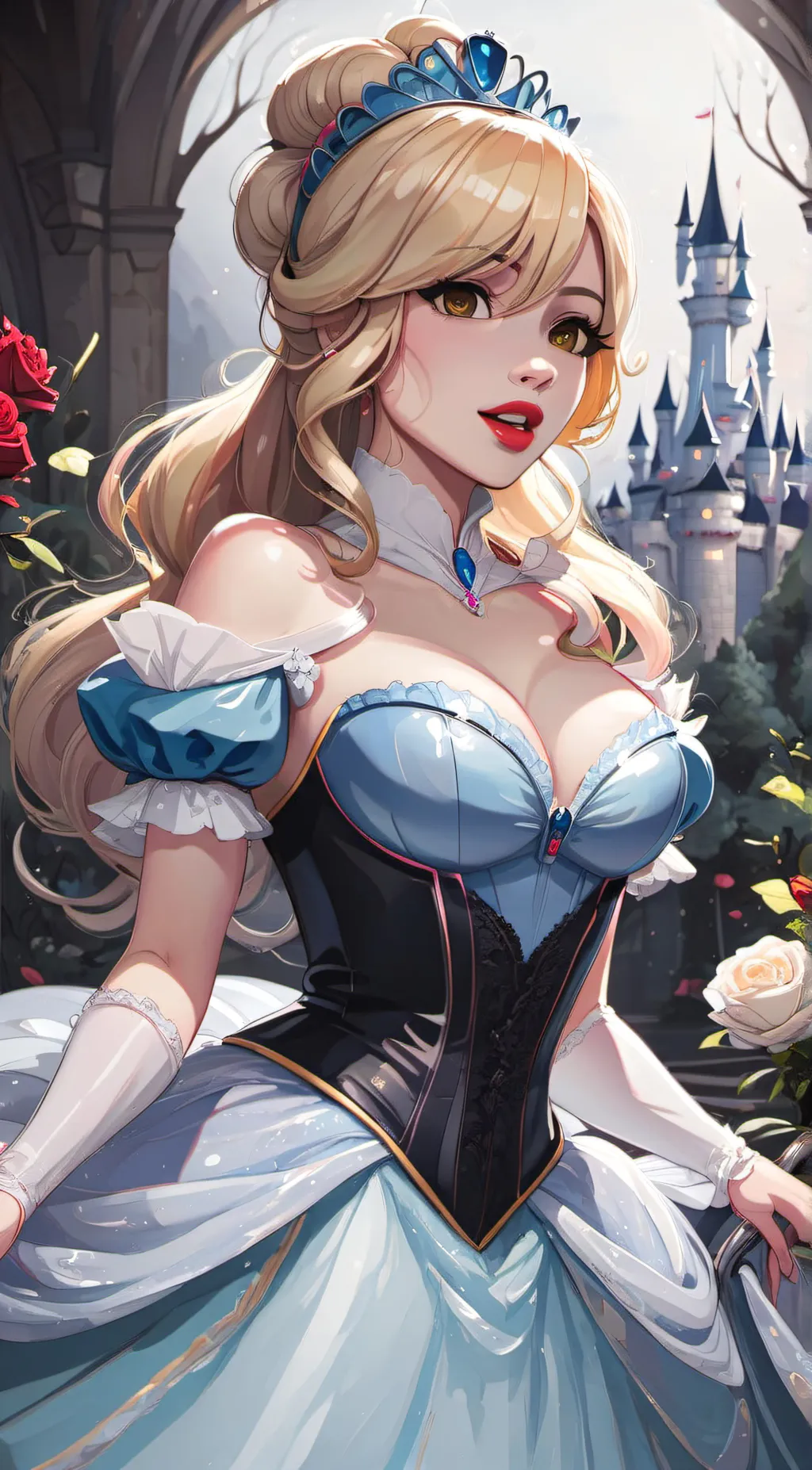 ai character: Cinderella  background