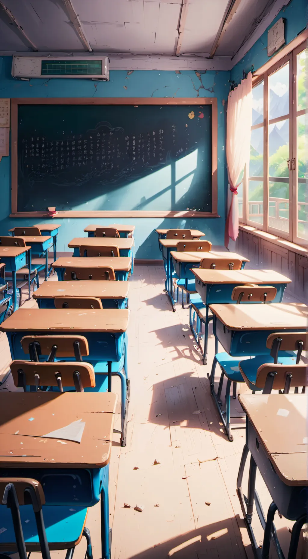 ai character: A classroom background