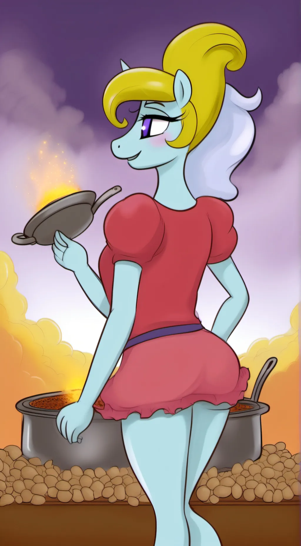 ai character: Celestia mlp fart  background
