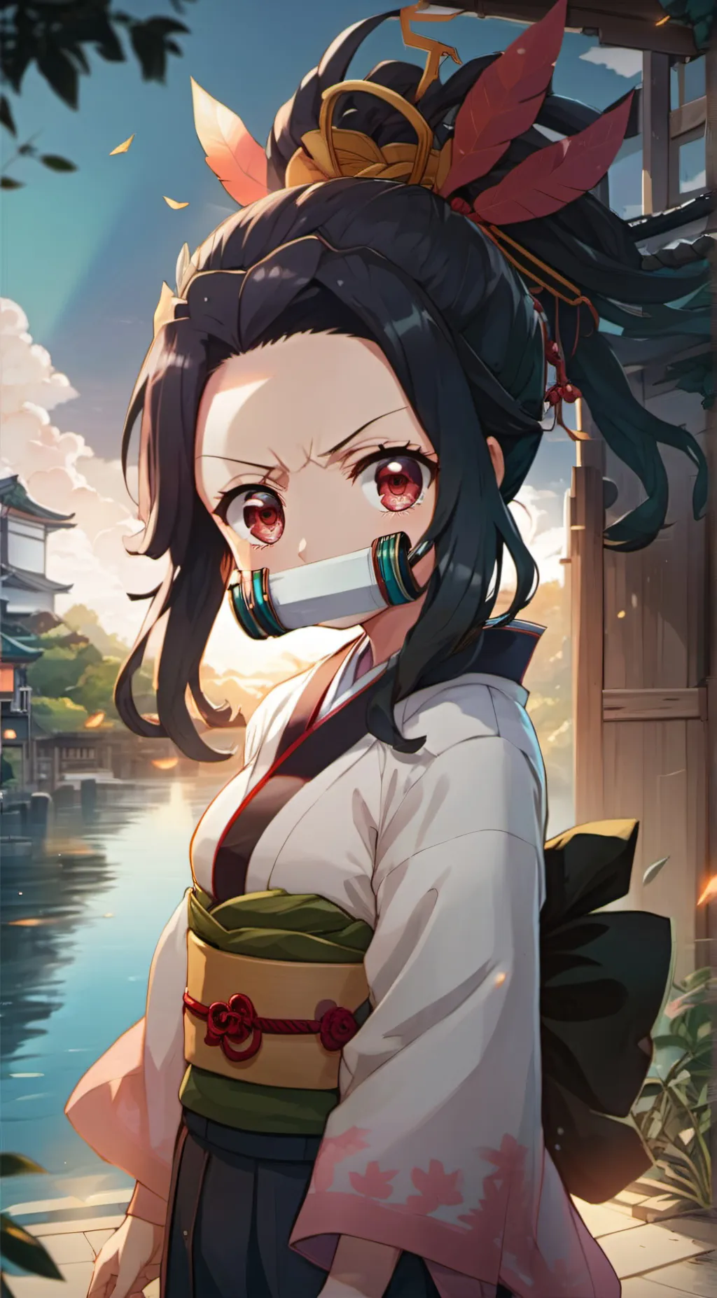ai character: Nezuko  background