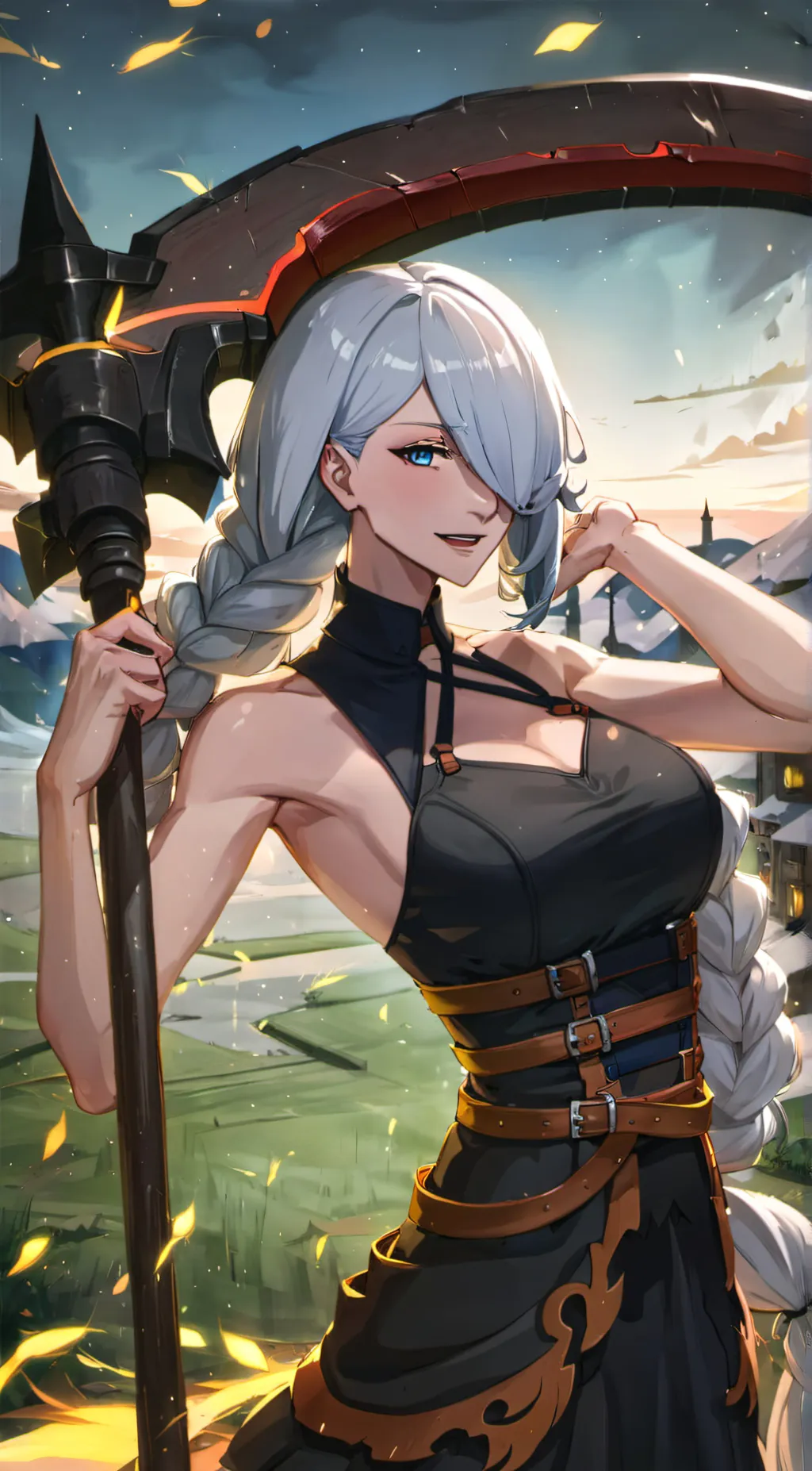 ai character: Parmica Blanc background