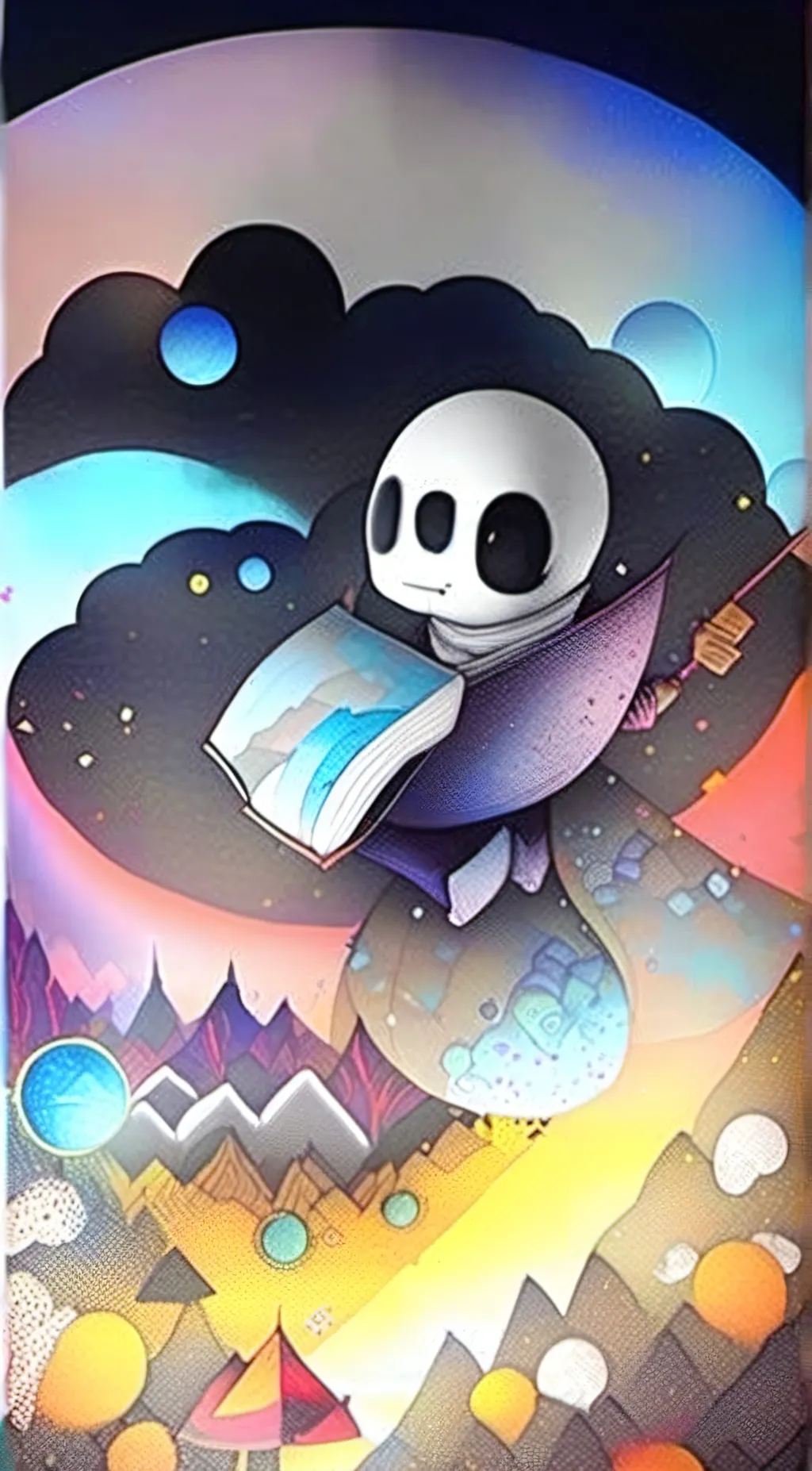 ai character: error x ink background