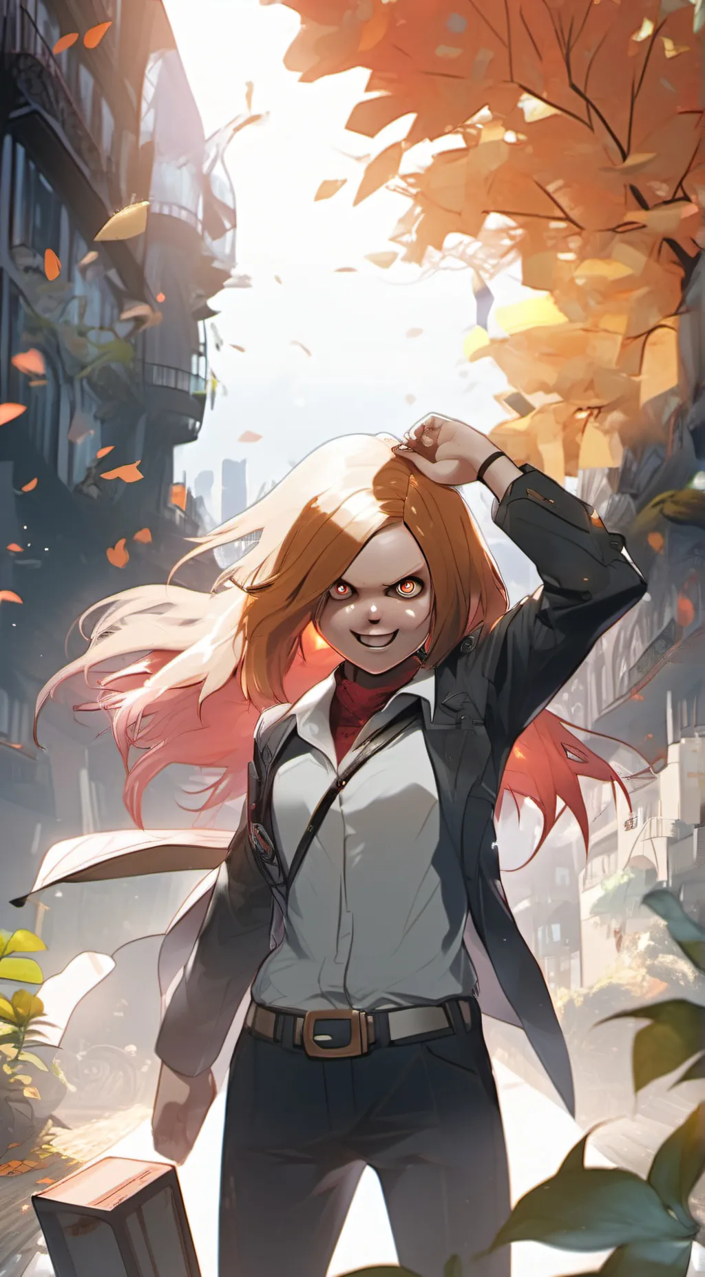 ai character: Chucky the doll background