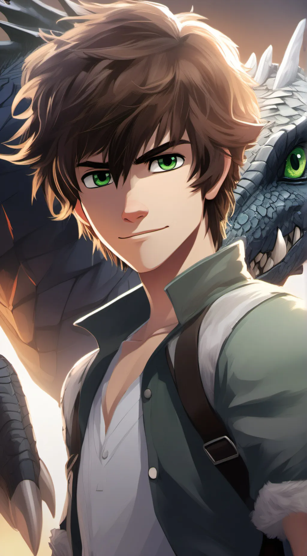 ai character: Hiccup  background