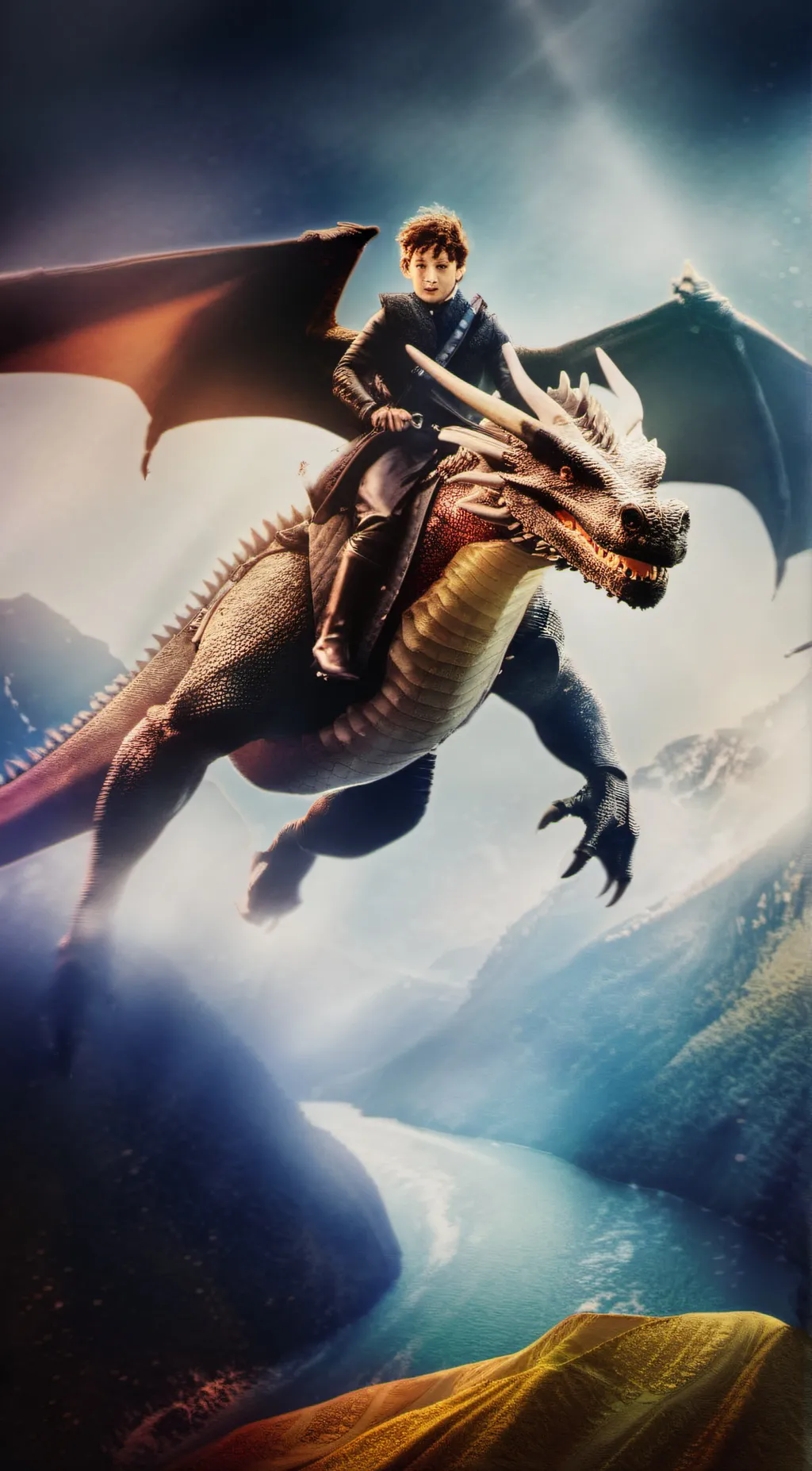 ai character: toothless, hiccup background