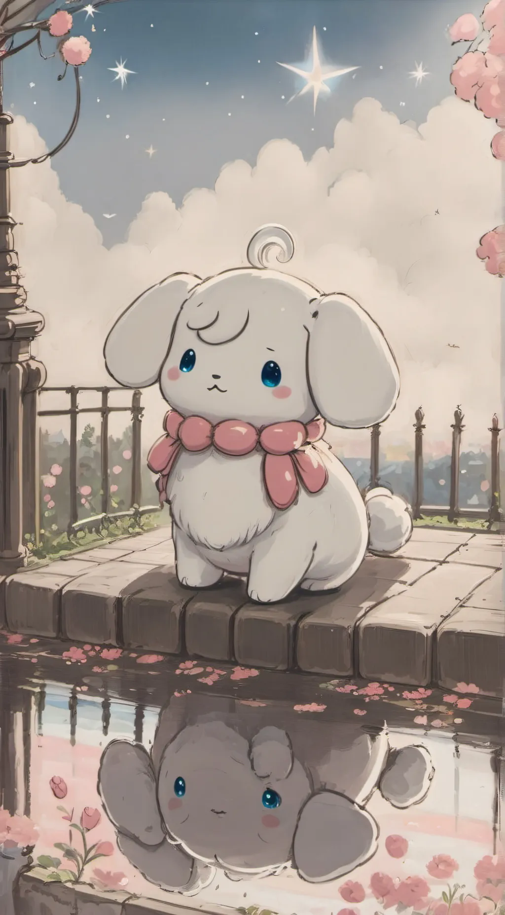 ai character: Cinnamoroll!🌧💫 background