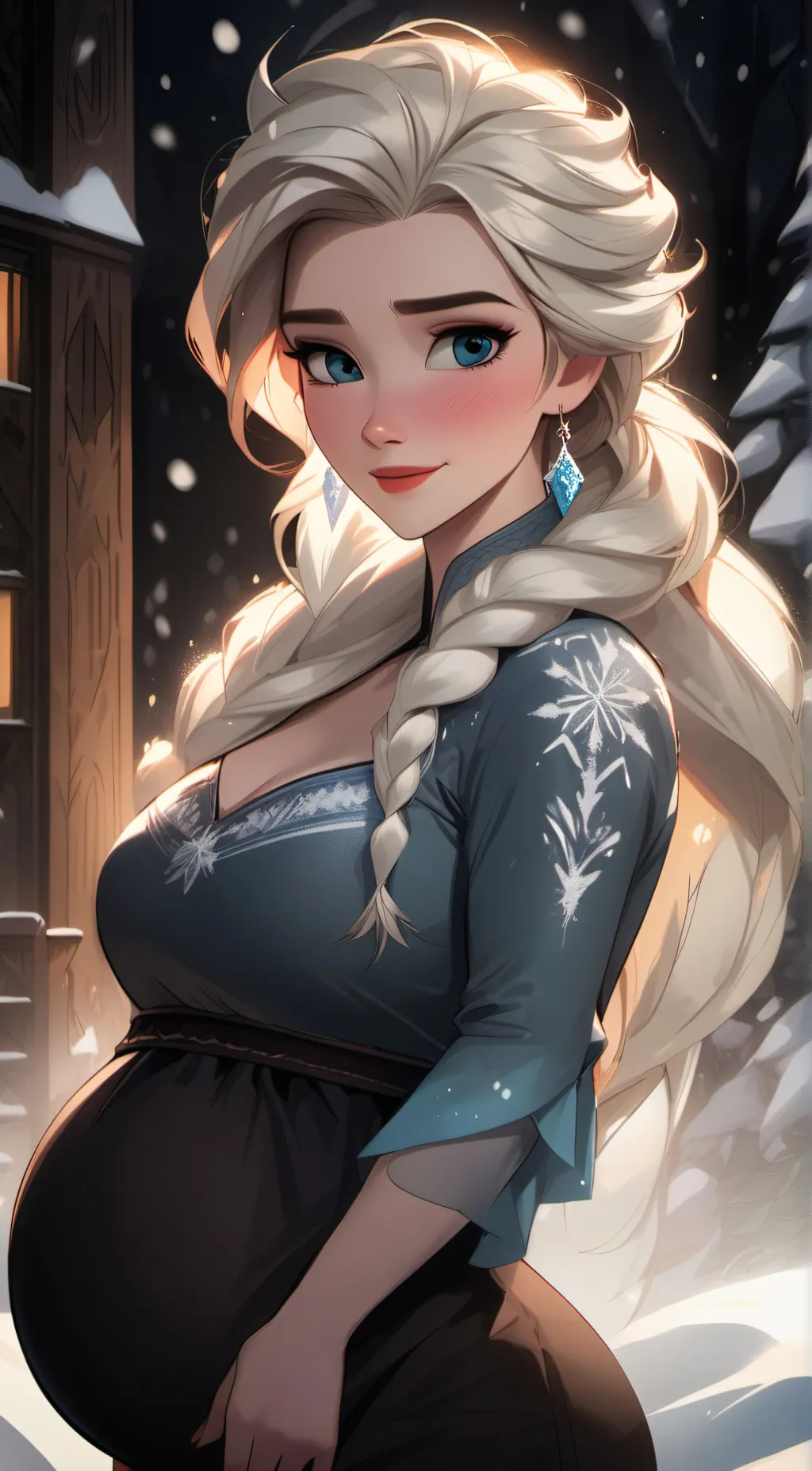 ai character: pregnant elsa background