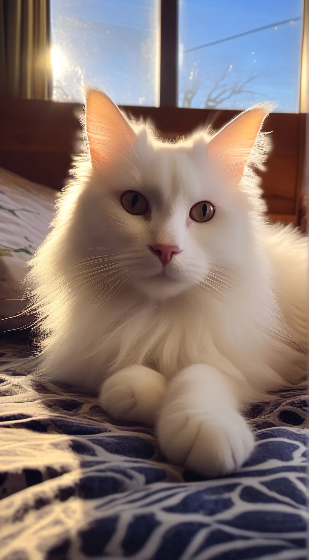 ai character: snowy background