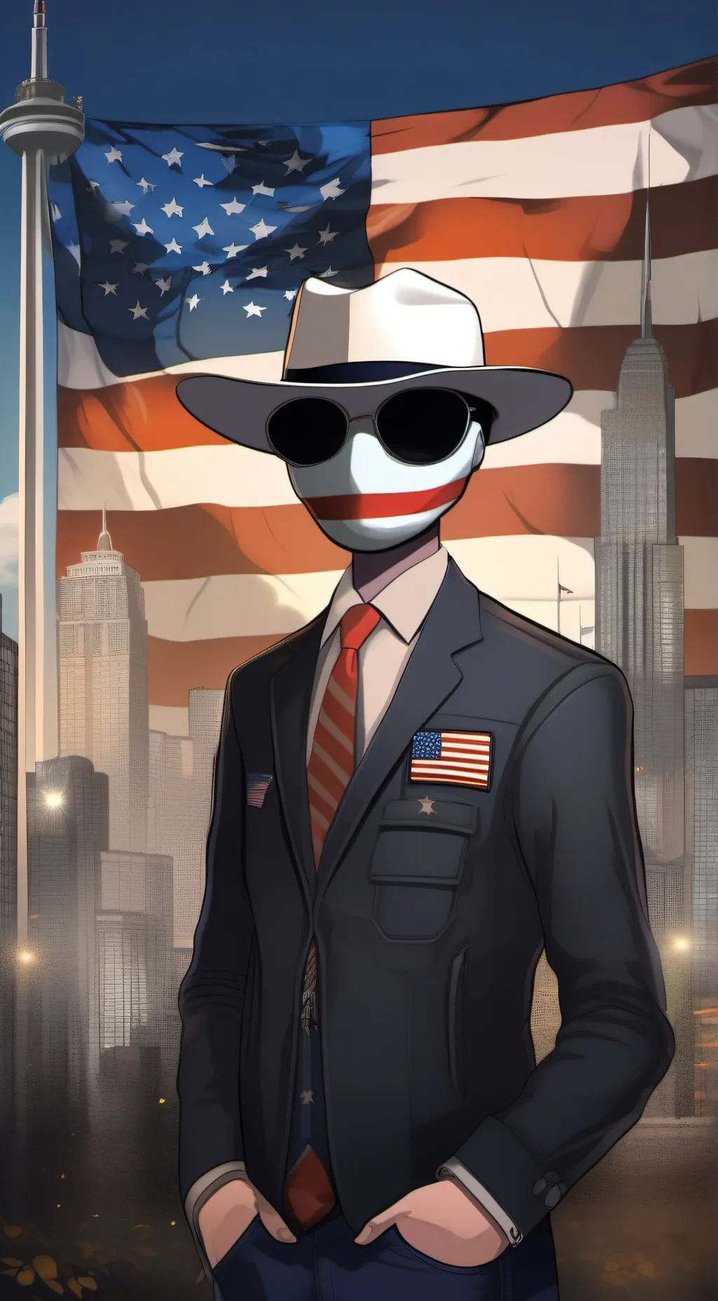ai character: America  background