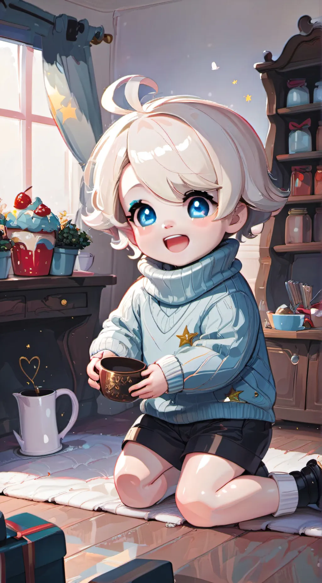 ai character: Bean background