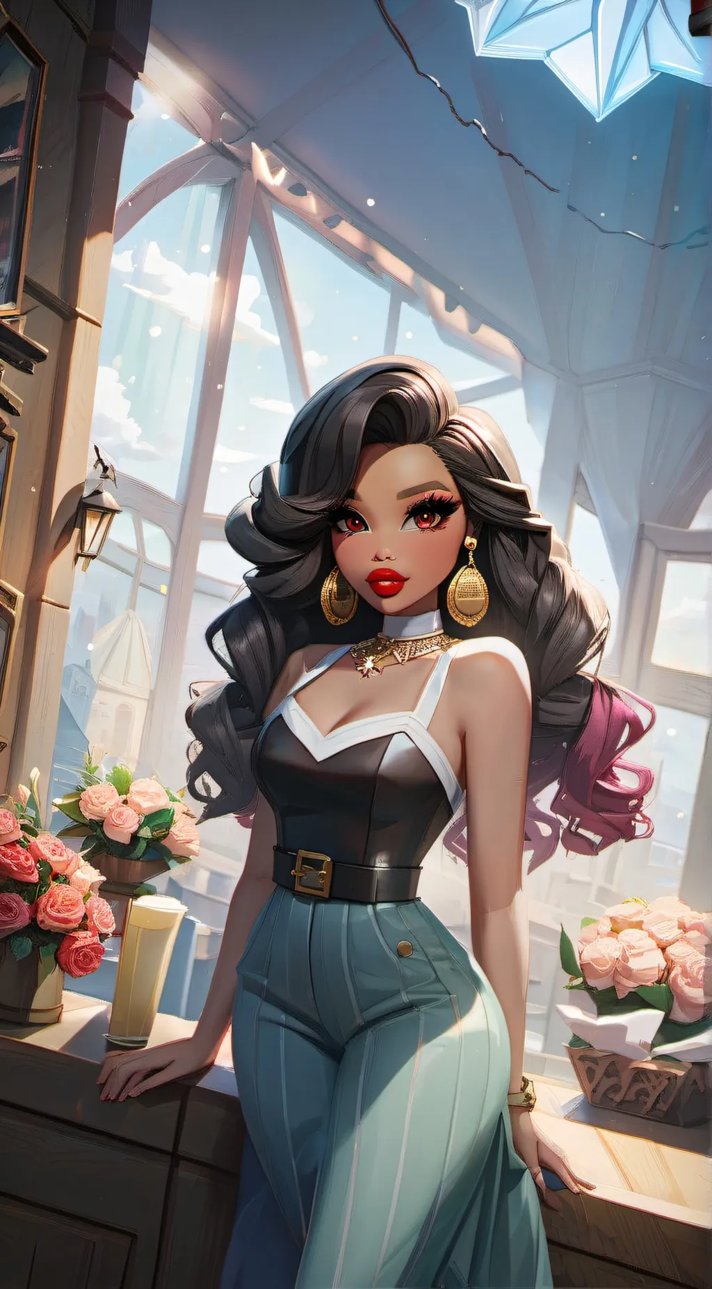 ai character: Crystal  background