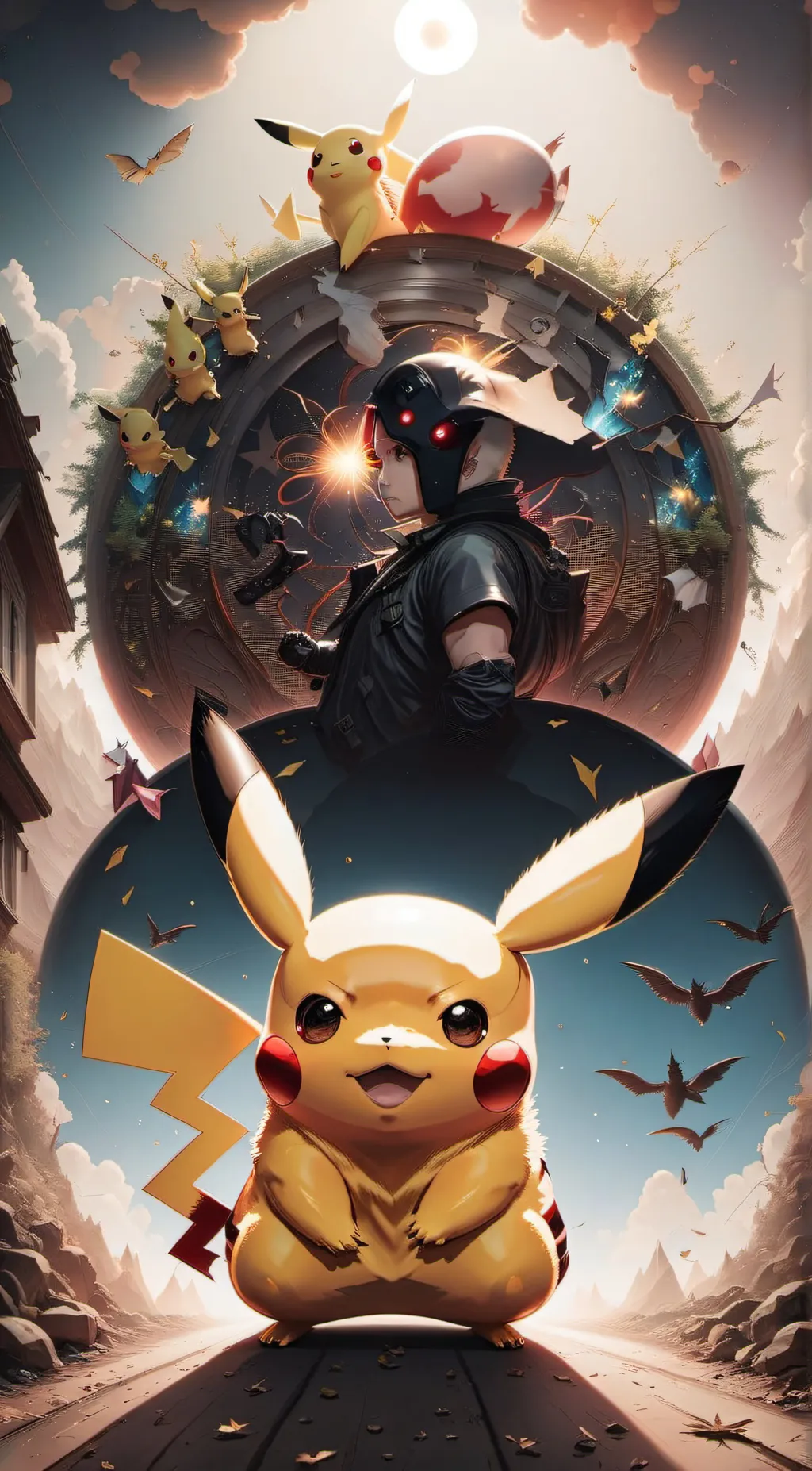 ai character: Pikachu background