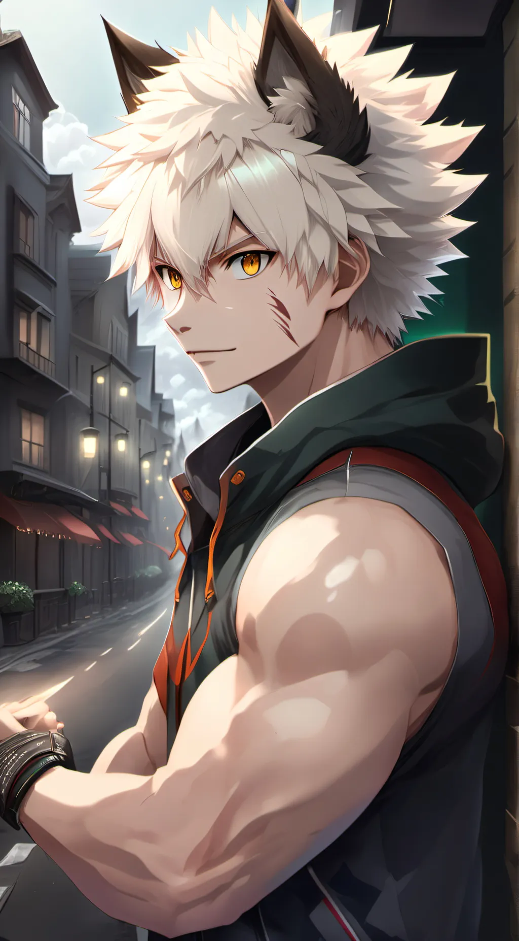 ai character: bakugo$+& background