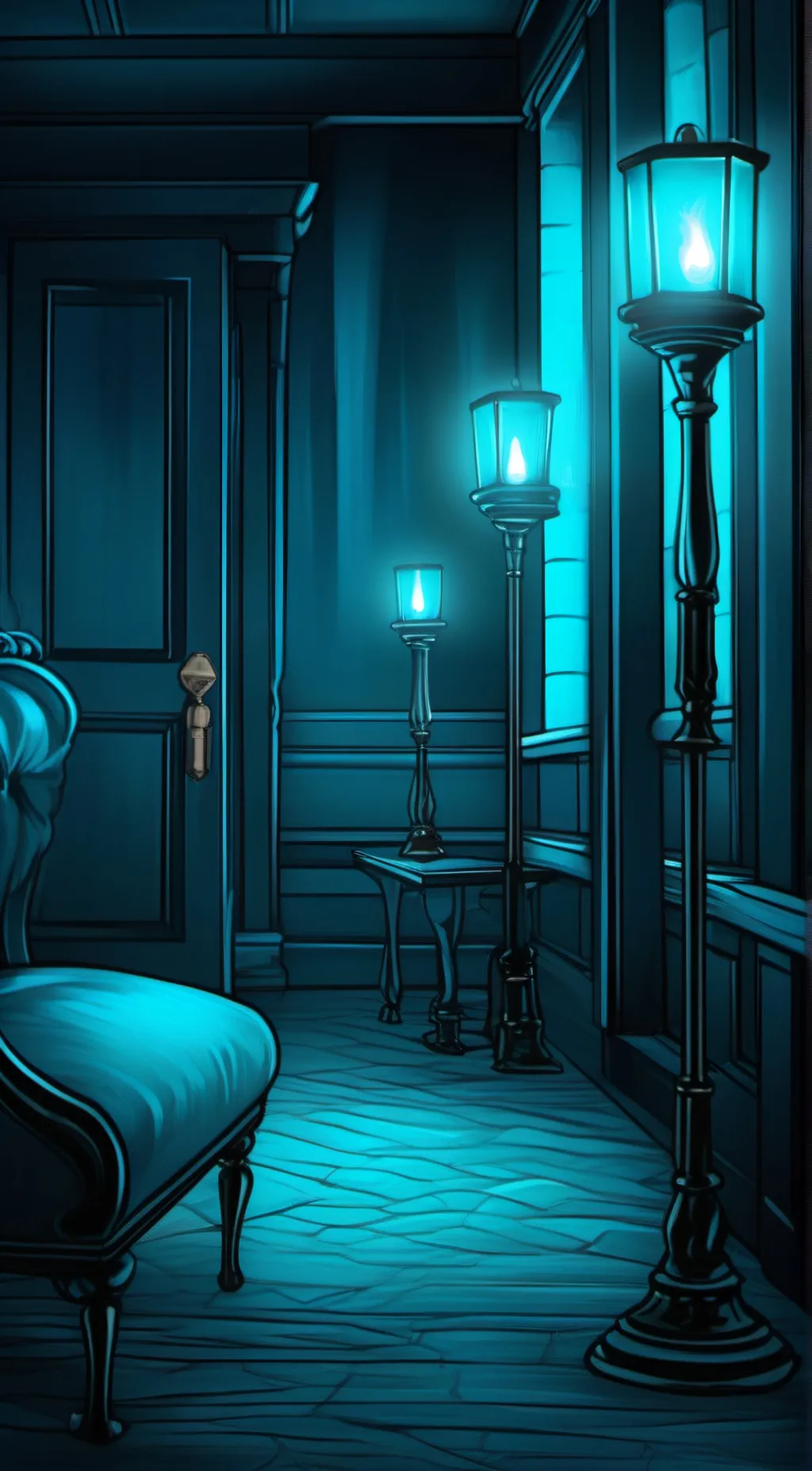 ai character: 🩵Guiding light✨ background