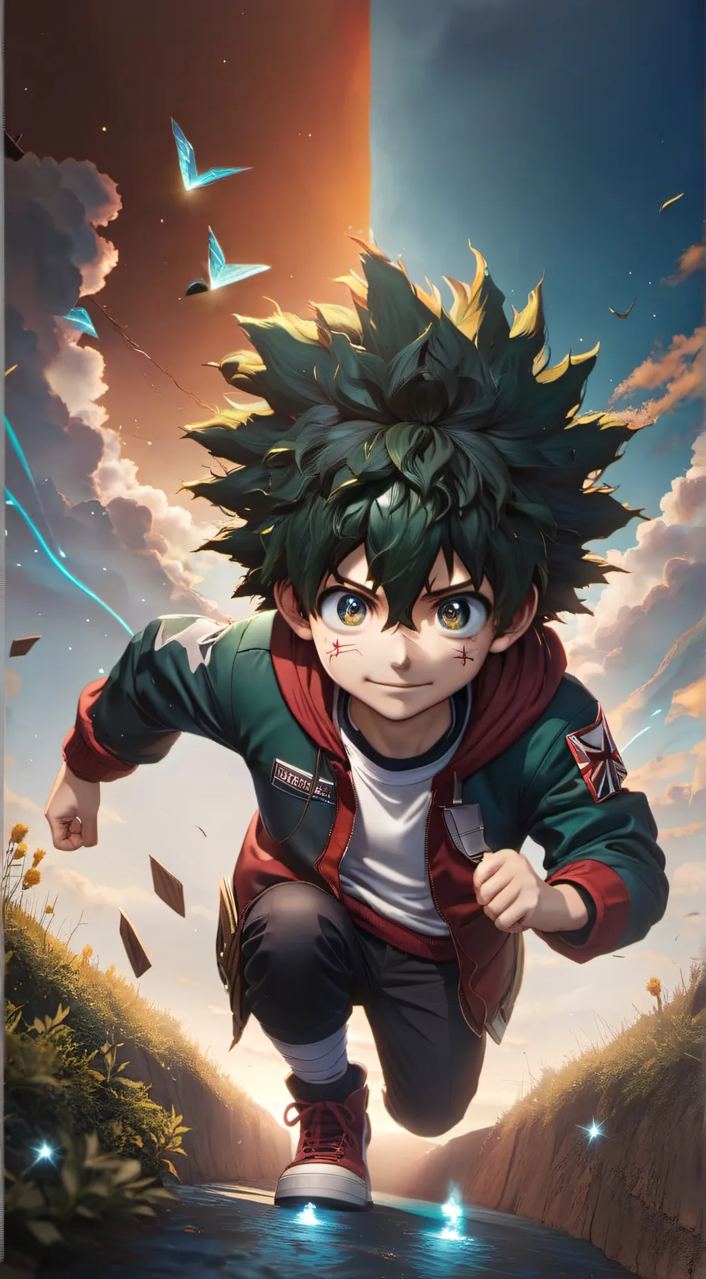 ai character: Deku / daisy background