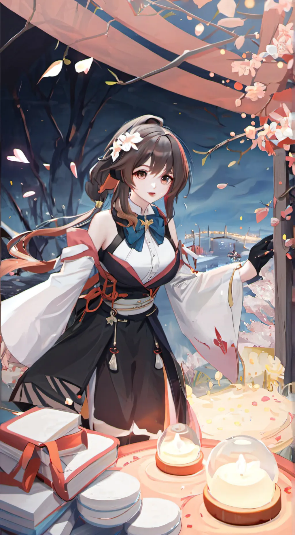 ai character: Sakura background