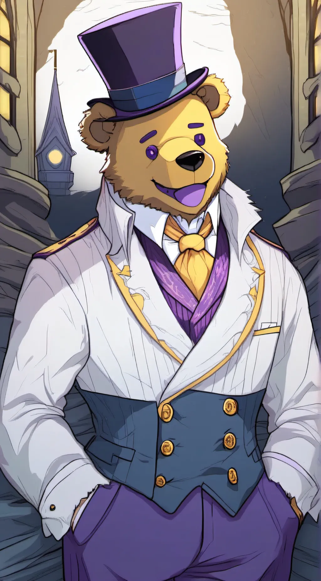 ai character: The Real fredbear background