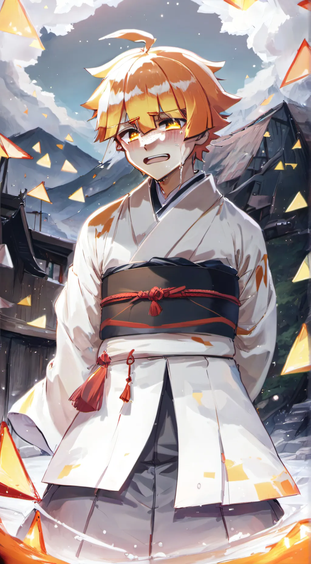 ai character: Zenitsu  background