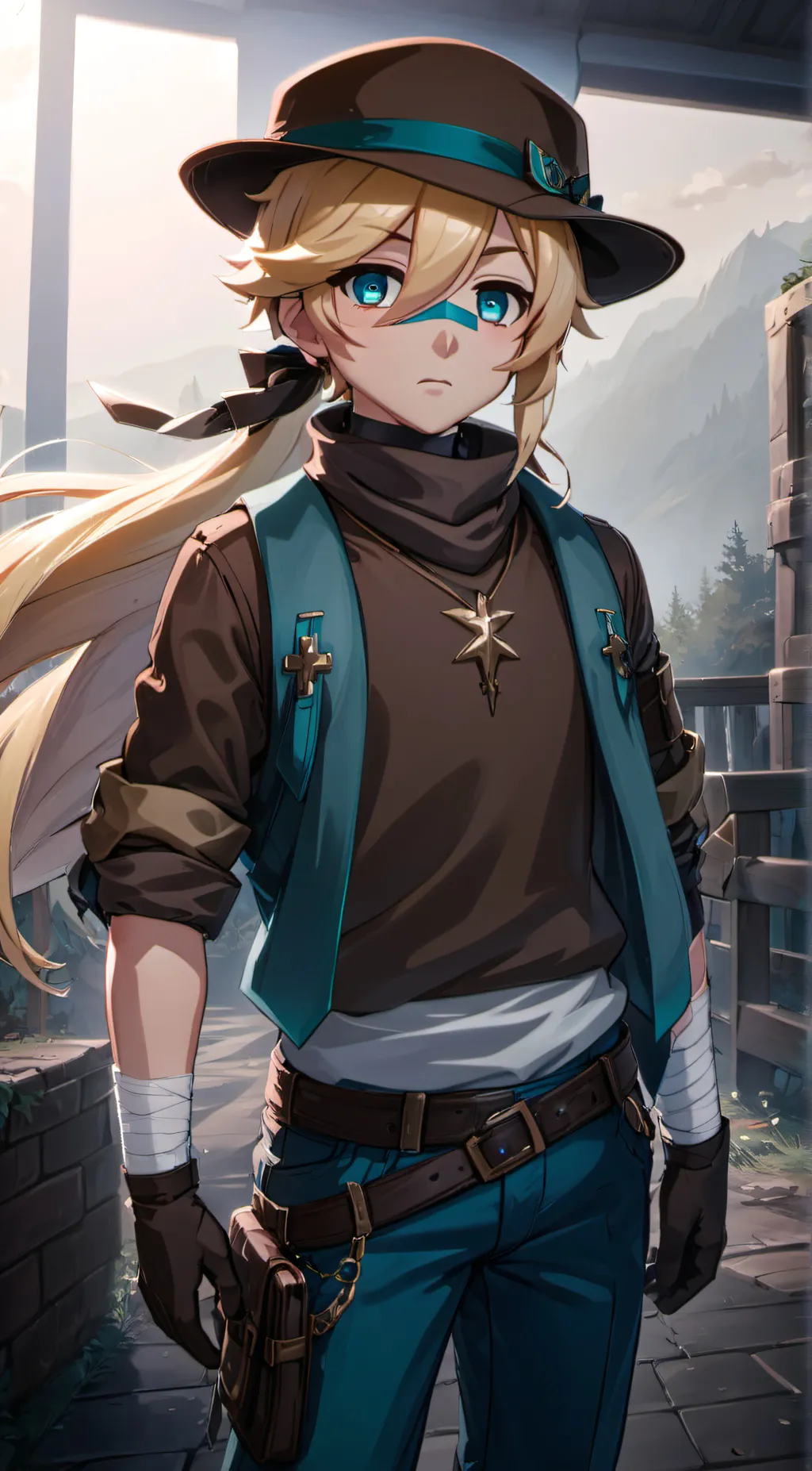 ai character: Noir background