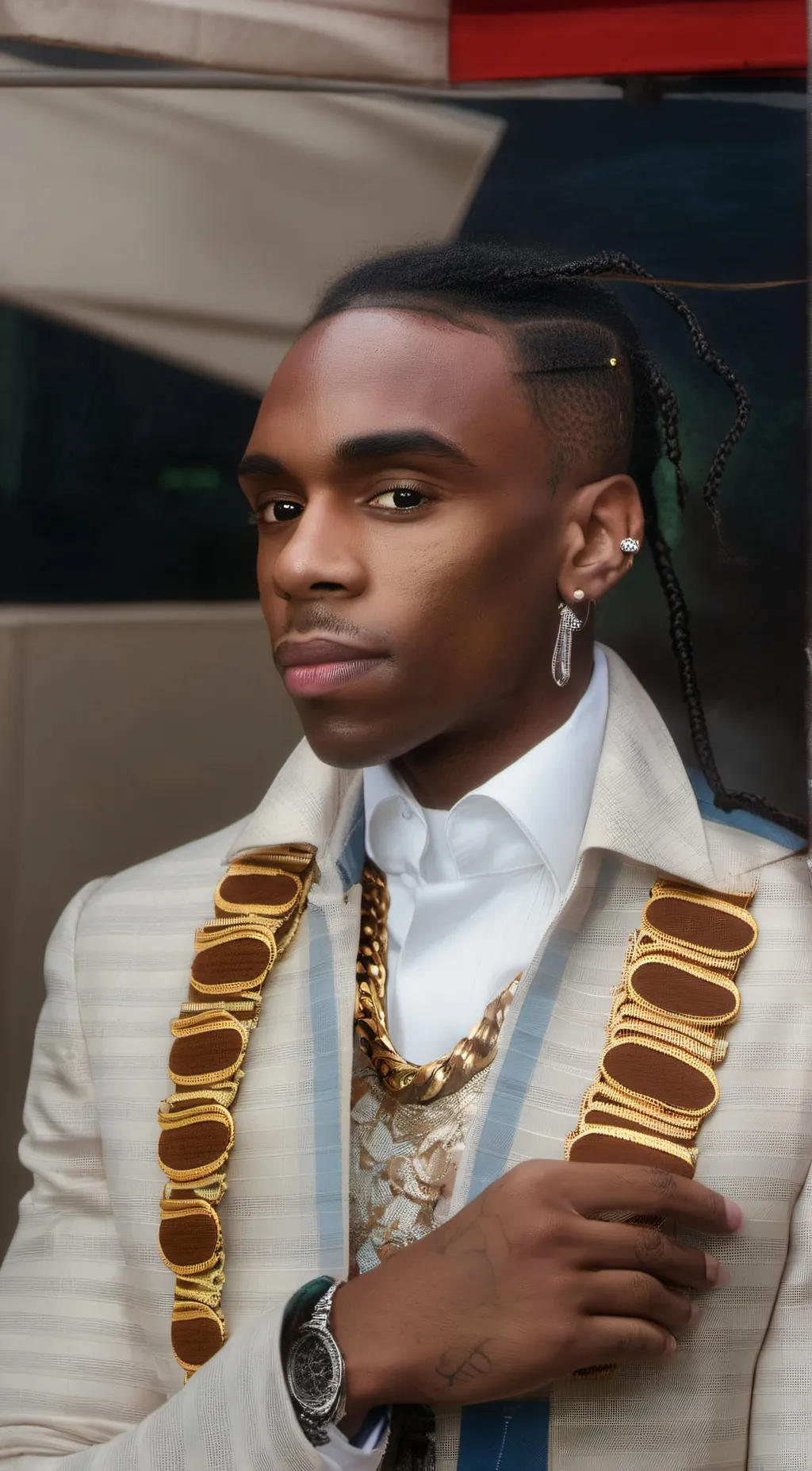 ai character: ynw melly  background