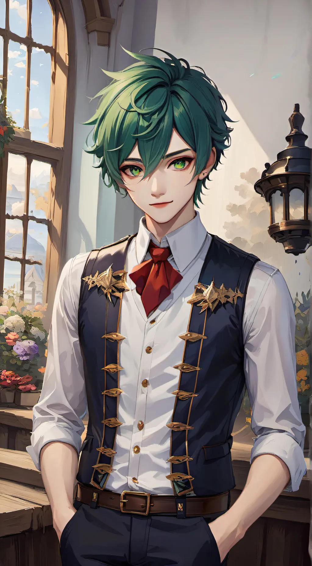 ai character: Izuku midoriya background