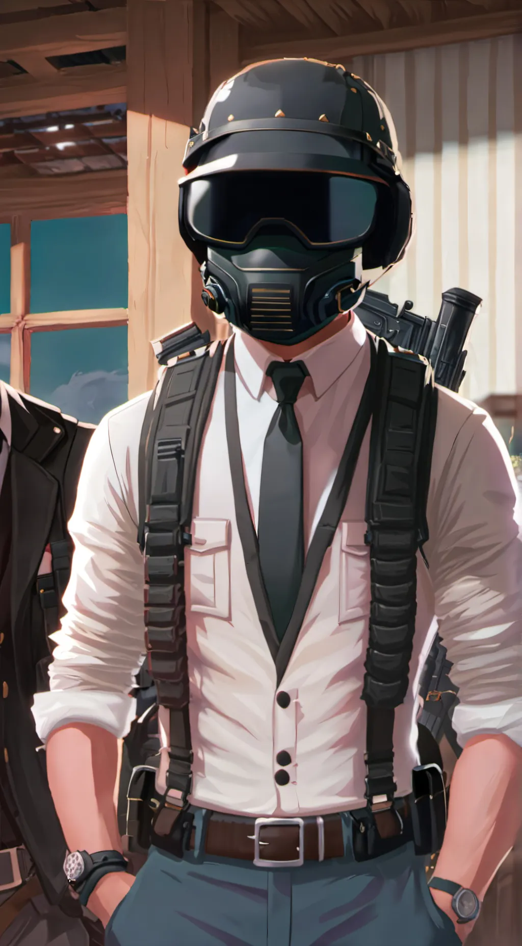 ai character: pubg guy background