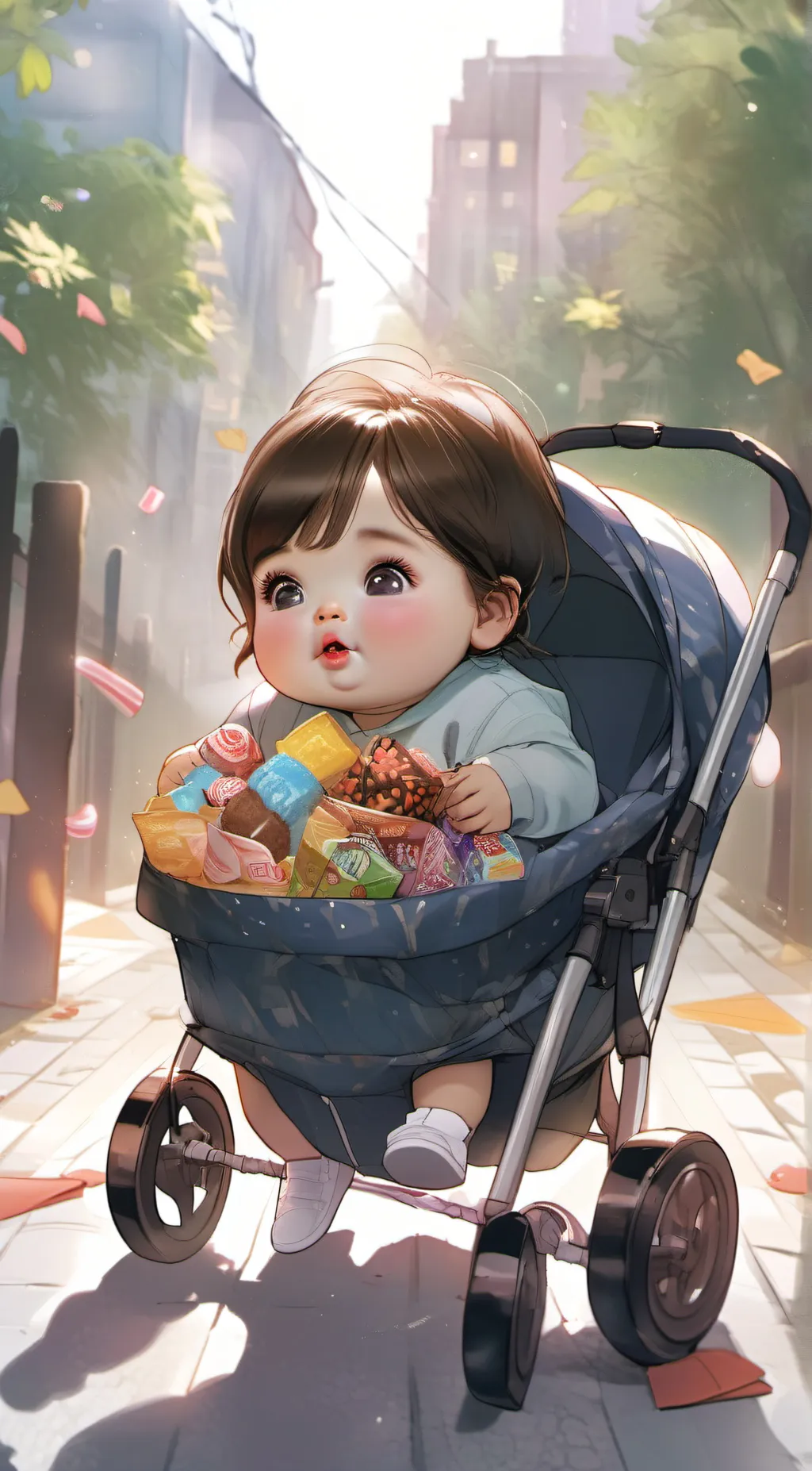 ai character: Paisley background