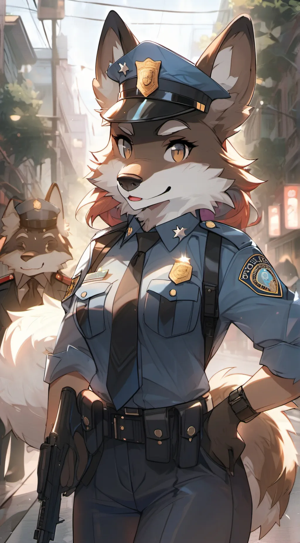 ai character: Officer Layla background