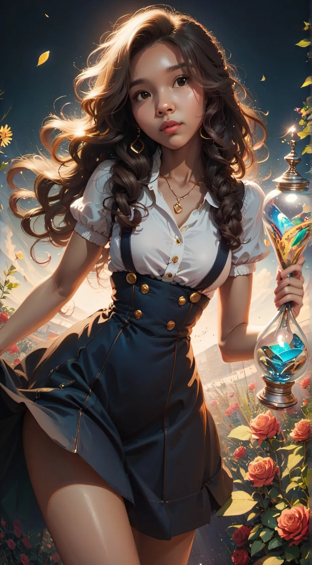 ai character: lavender/lav background