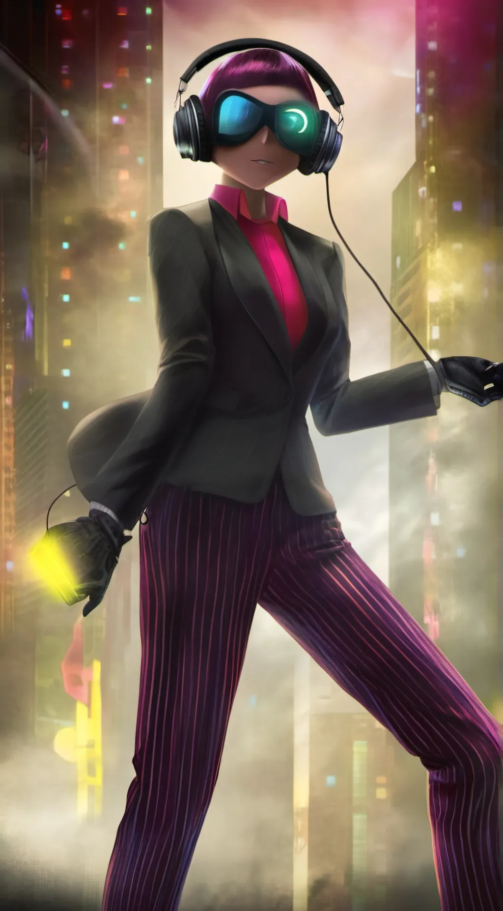 ai character: speakerwoman  background