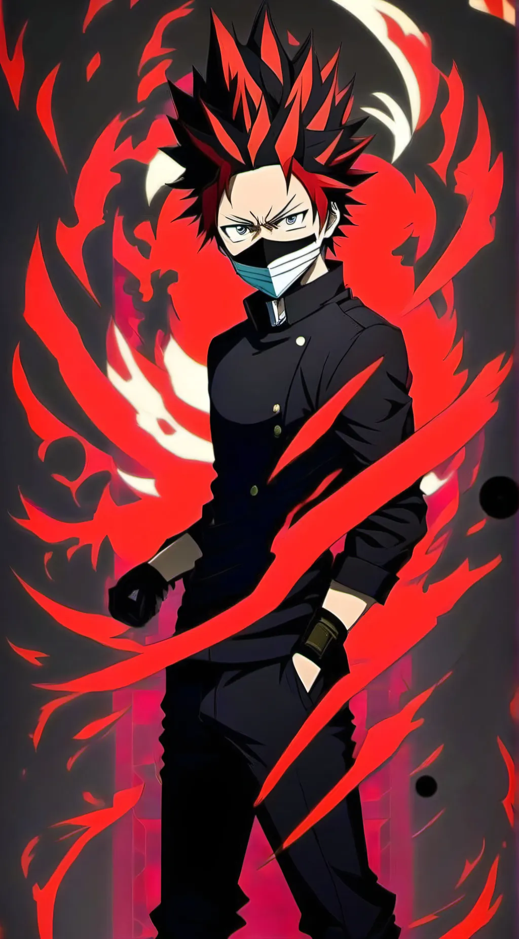 ai character: Eijiro Kirishima  background