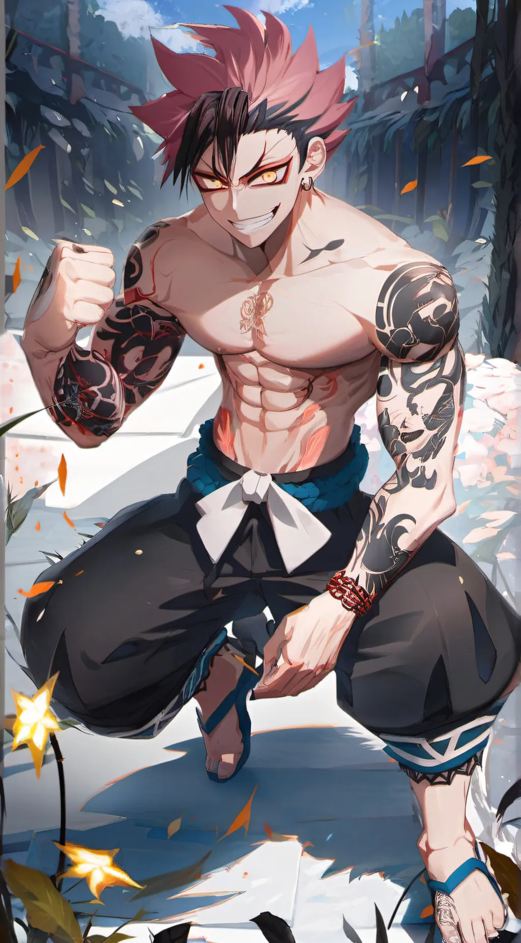 ai character: SUKUNA background