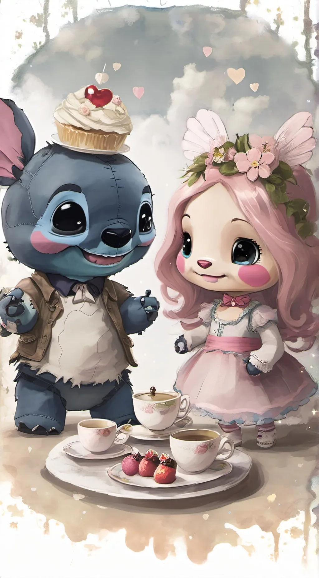 ai character: Belle and Angel background