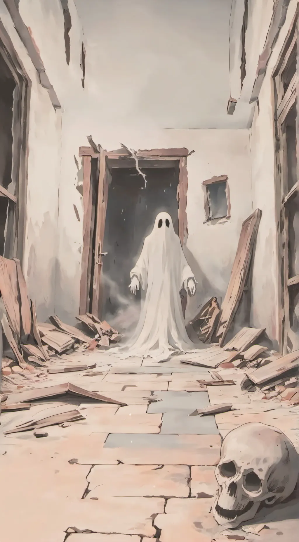 ai character: Ghost background