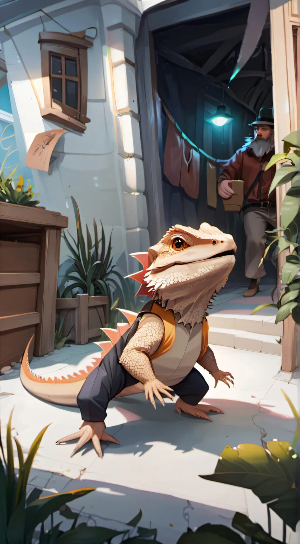 ai character: Zoom background