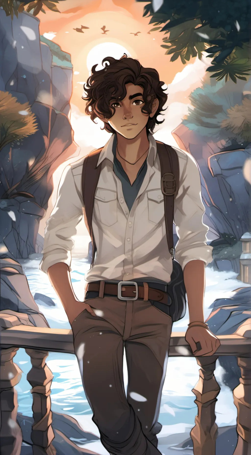 ai character: Leo Valdez  background