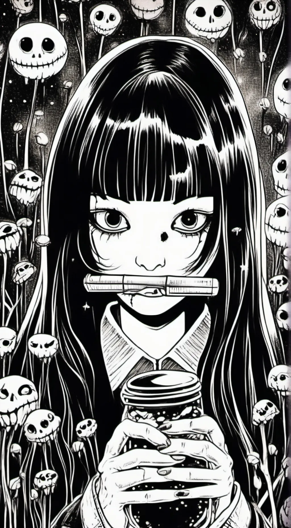 ai character: Tomie background