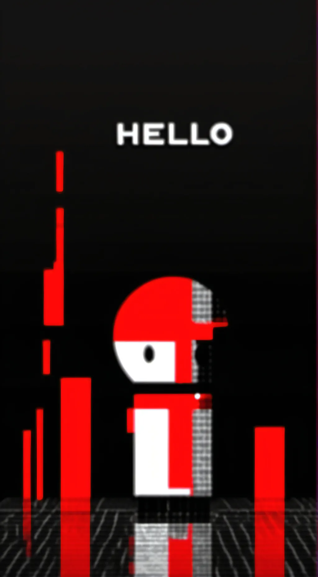 ai character: glitch  background