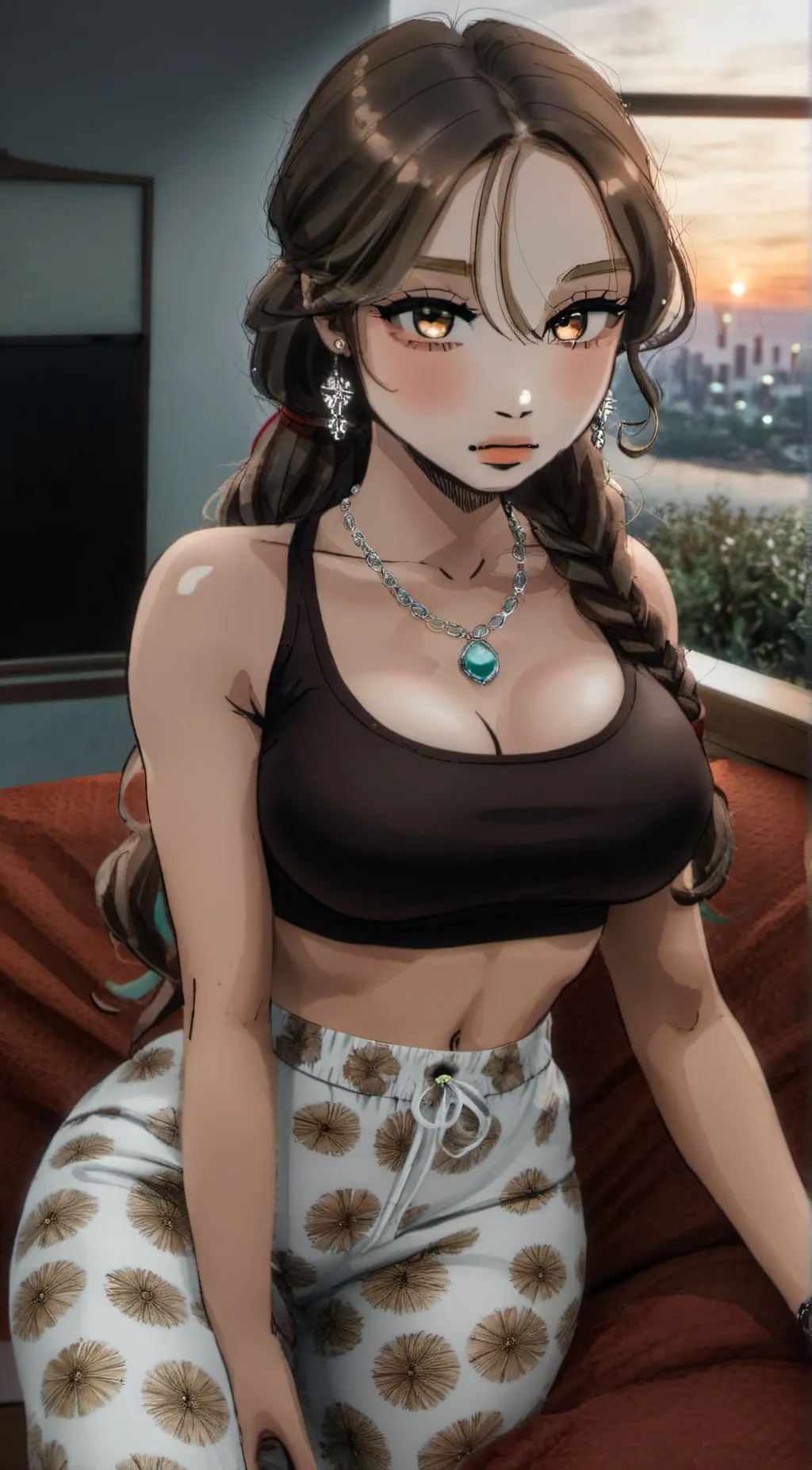 ai character: Hot girlfriend  background