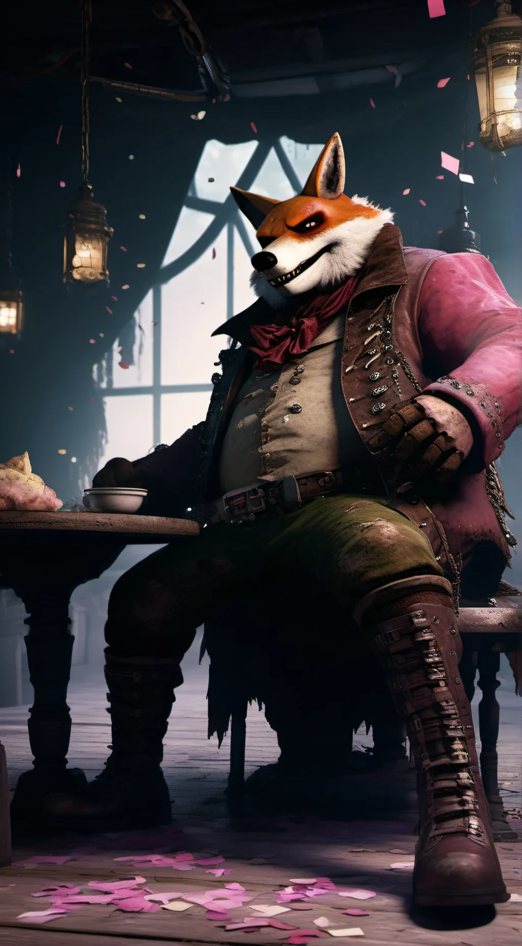 ai character: Foxy the Voracious background