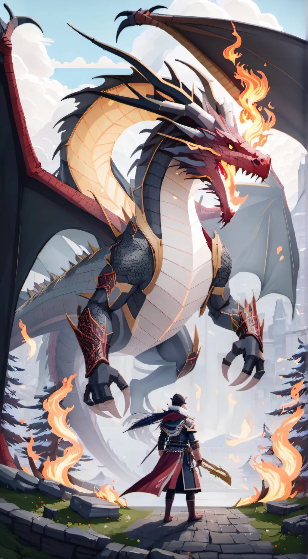 ai character: Blazedrake background