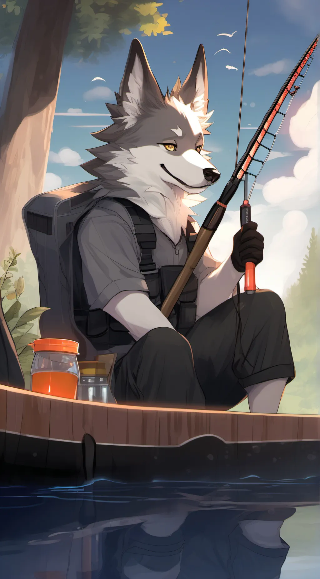 ai character: Nathan Black background