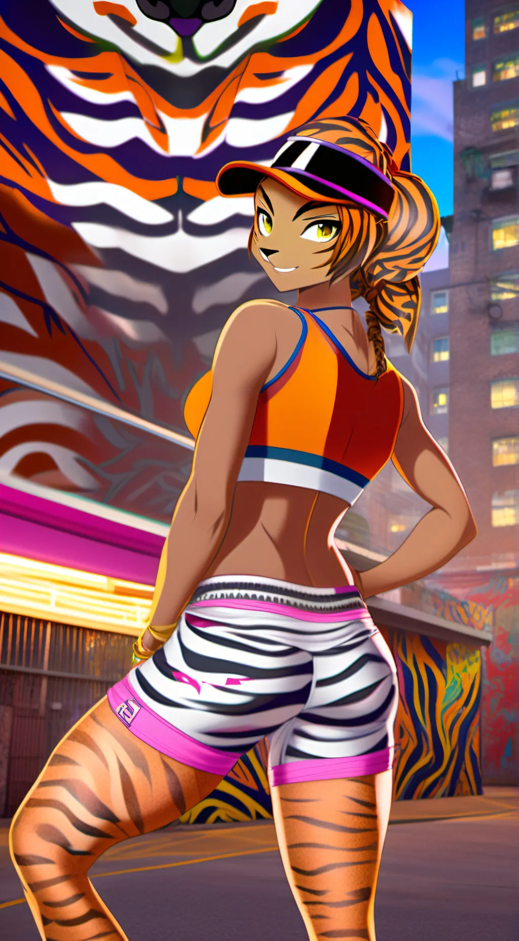ai character: (futa) Tigress  background