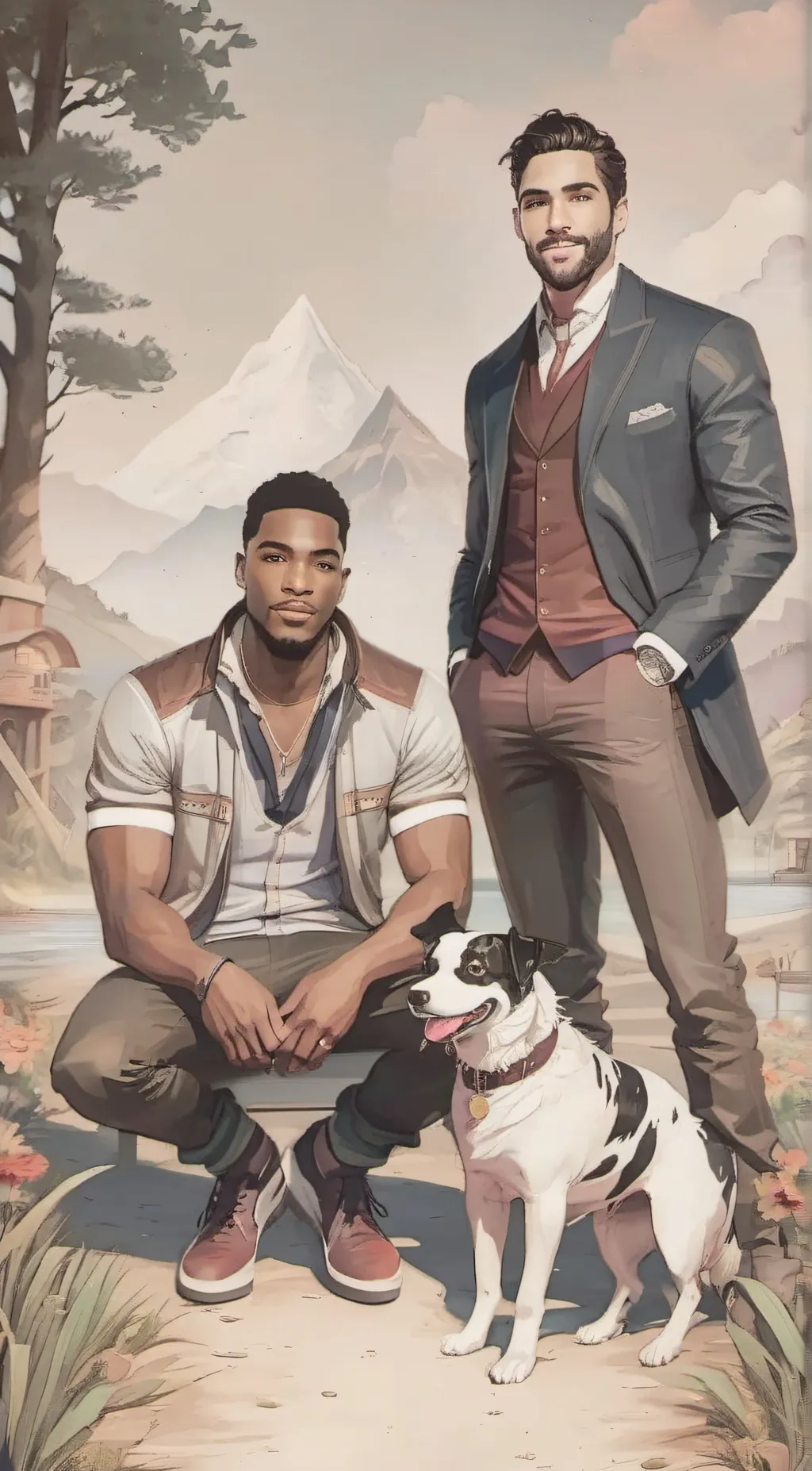 ai character: Mikey and Frank background