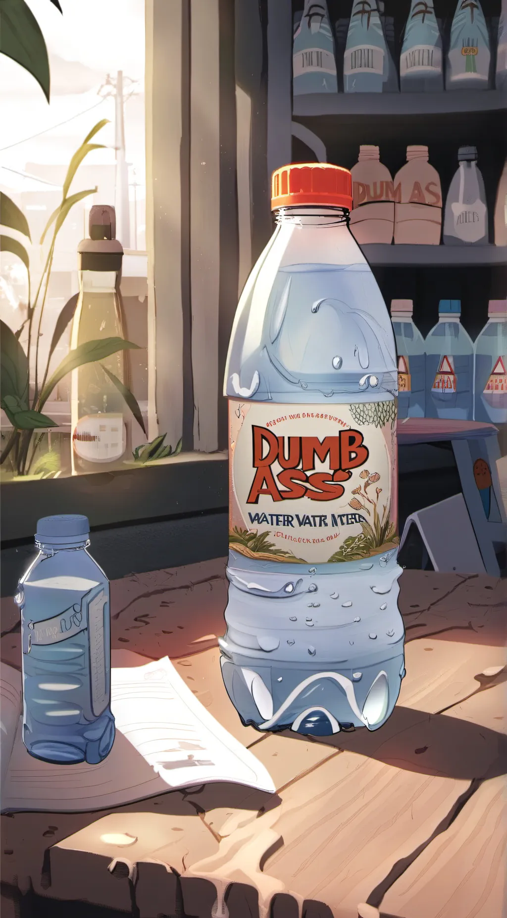 ai character: Dumb ass water background