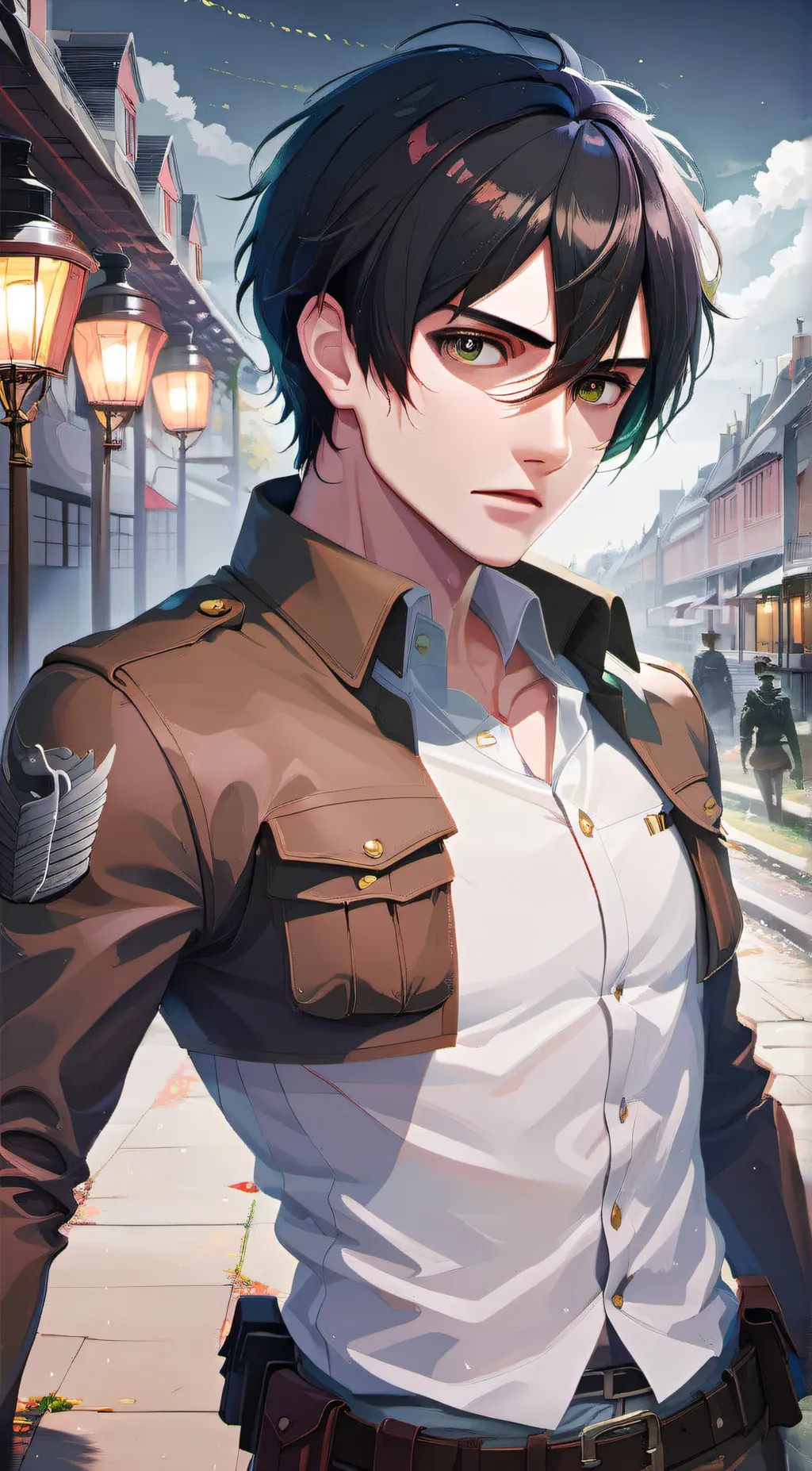 ai character: ErenFoundingTitan background