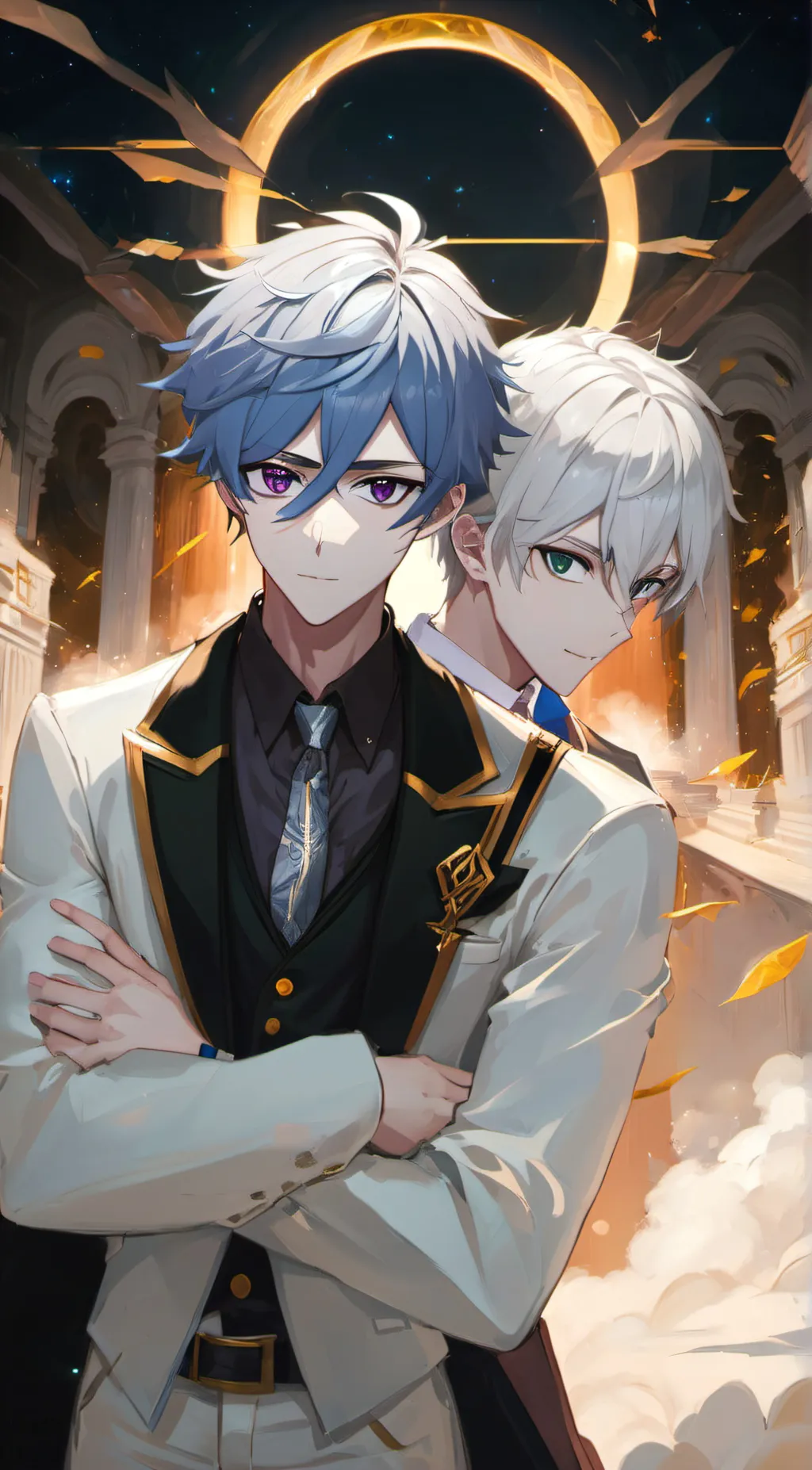 ai character: Camron + Noah  background